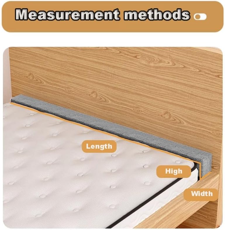QCLUEU Relleno de espacio para cama, colchón para cama individualdobleking, esponja 45D de alta densidad, funda extraíble y lavable, relleno