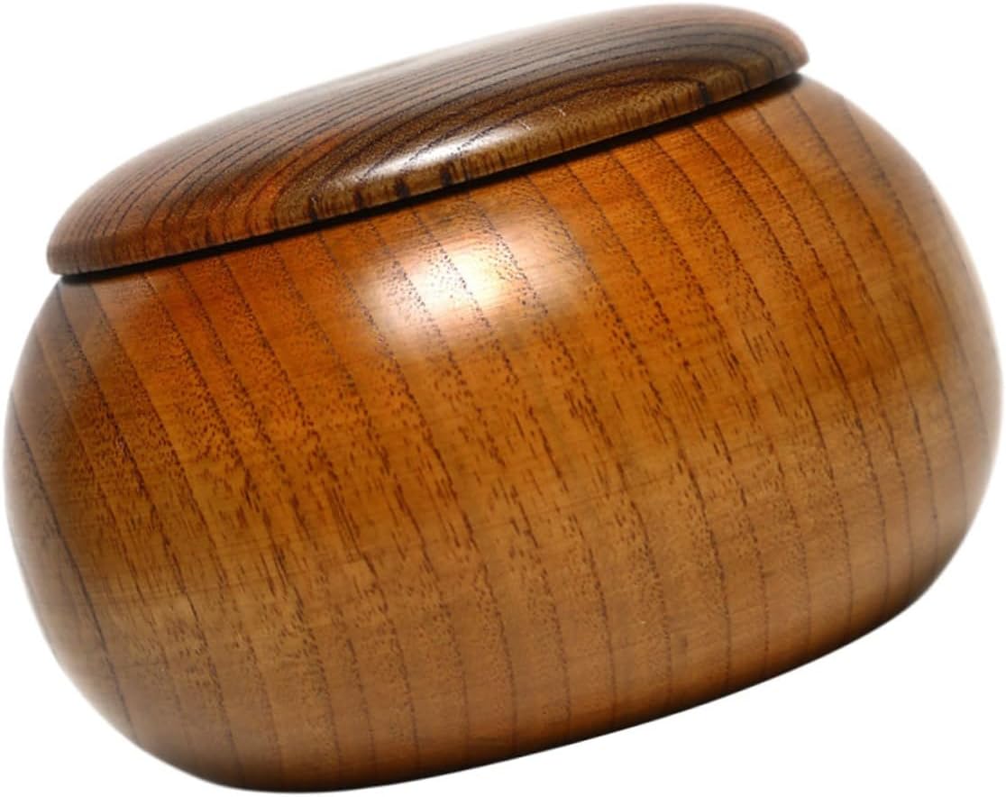 Abaodam 1pc Jujube Wood Go Jar Chess Bowl Chess Game Supply Formula Container Bamboo Storage Jar Go Game Board Jujube Bowl Wood Serving Bowl Double