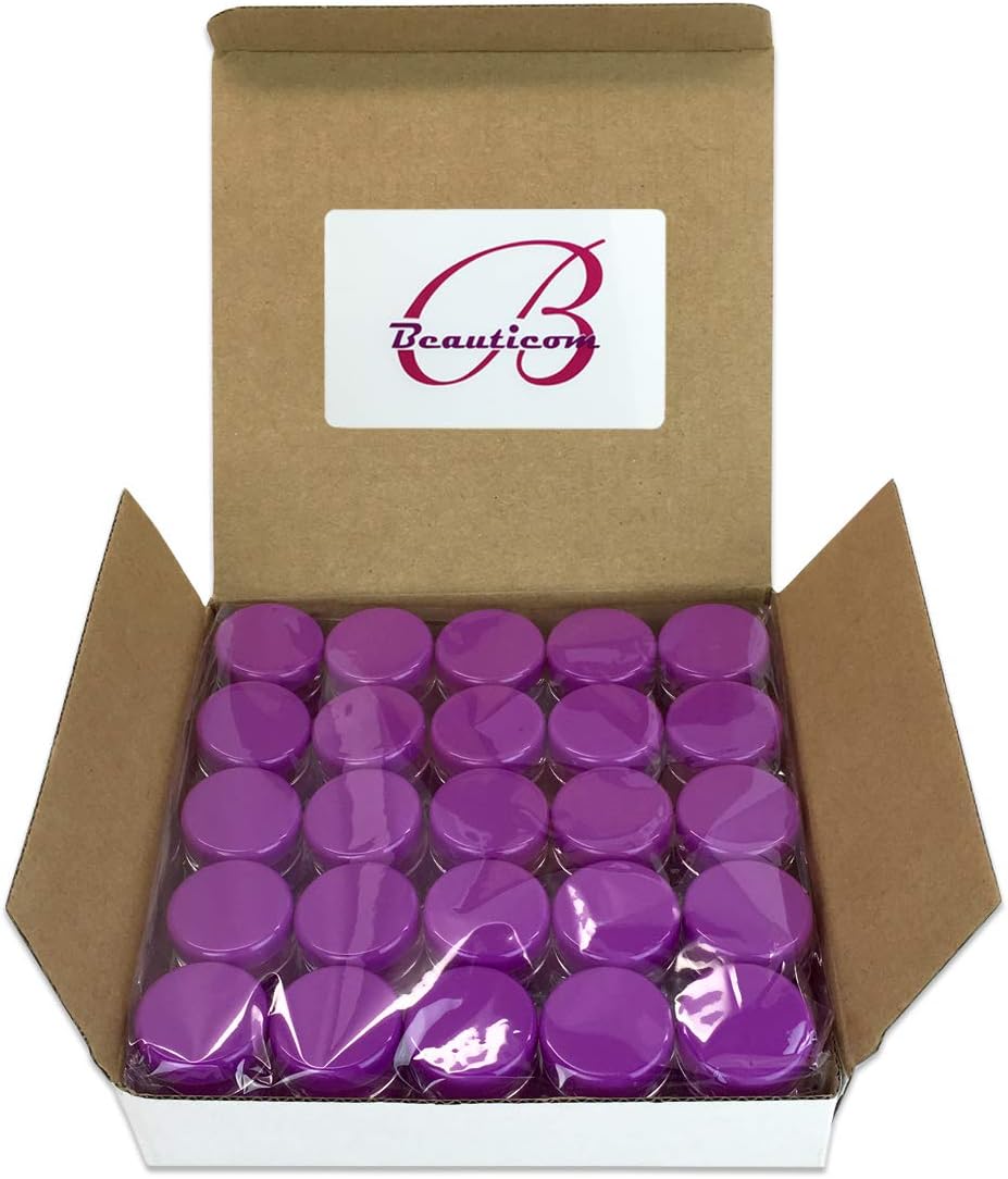 Beauticom – Tarros redondos transparentes para loción, cremas, tónicos, bálsamos labiales, muestras de maquillaje, sin bisfenol A