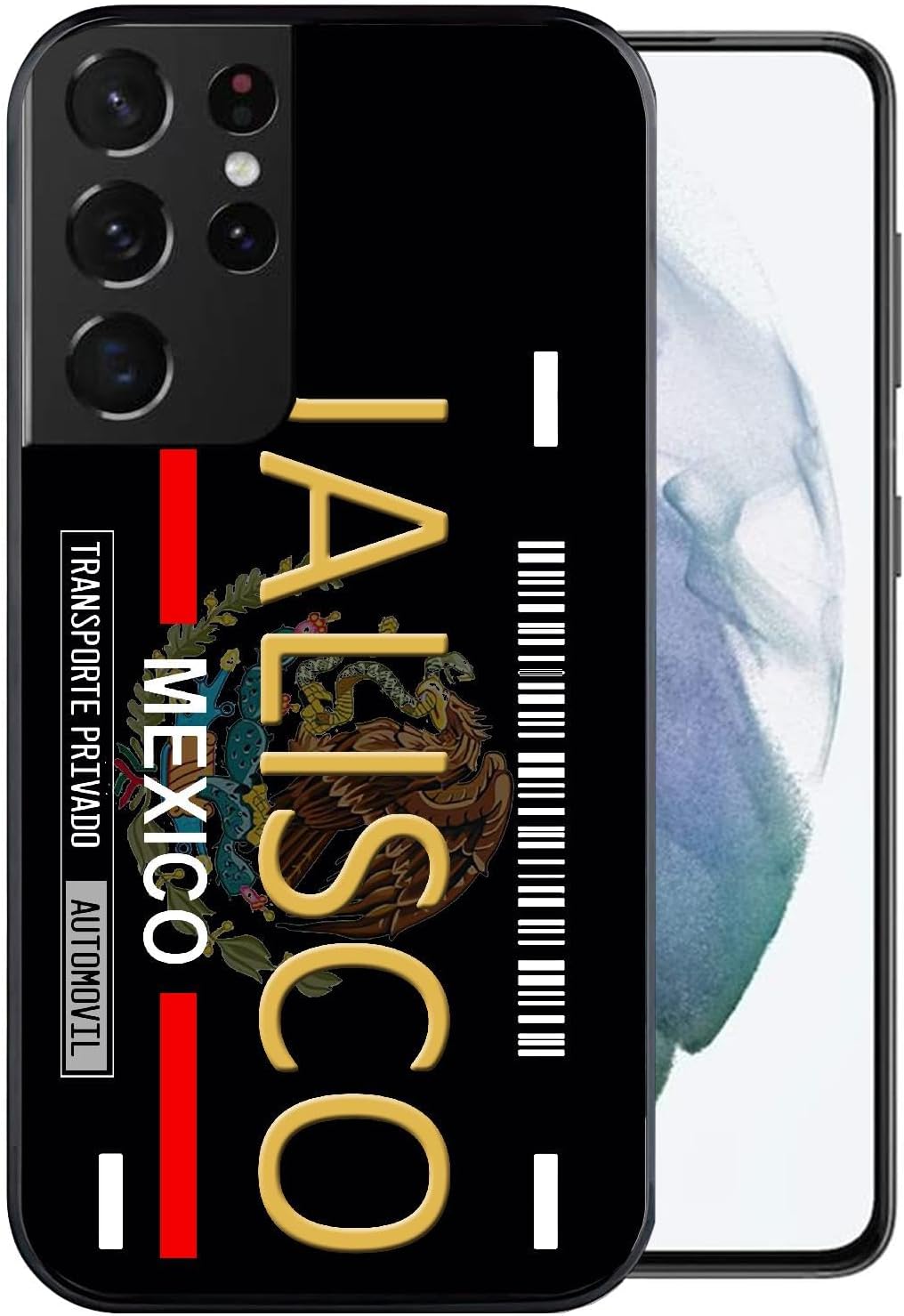 Funda diseñada para Samsung Galaxy S22 Ultra 5G, MX México, Jalisco, funda de matrícula mexicana compatible con Samsung Galaxy S22 Ultra 5G