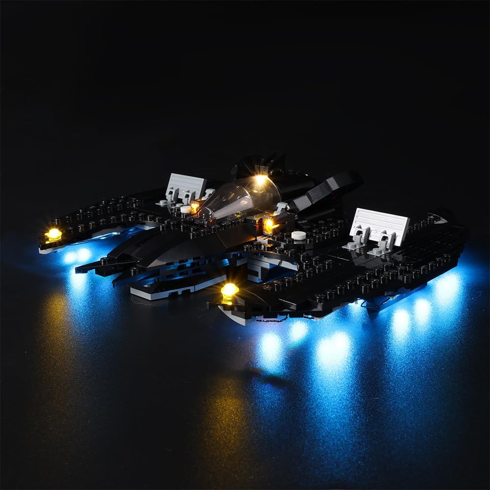 Kyglaring Kit de iluminación LED (sin modelo) diseñado para Lego DC Batwing Batman vs The Joker 76265 DC Super Hero Model Kit de construcción – sin