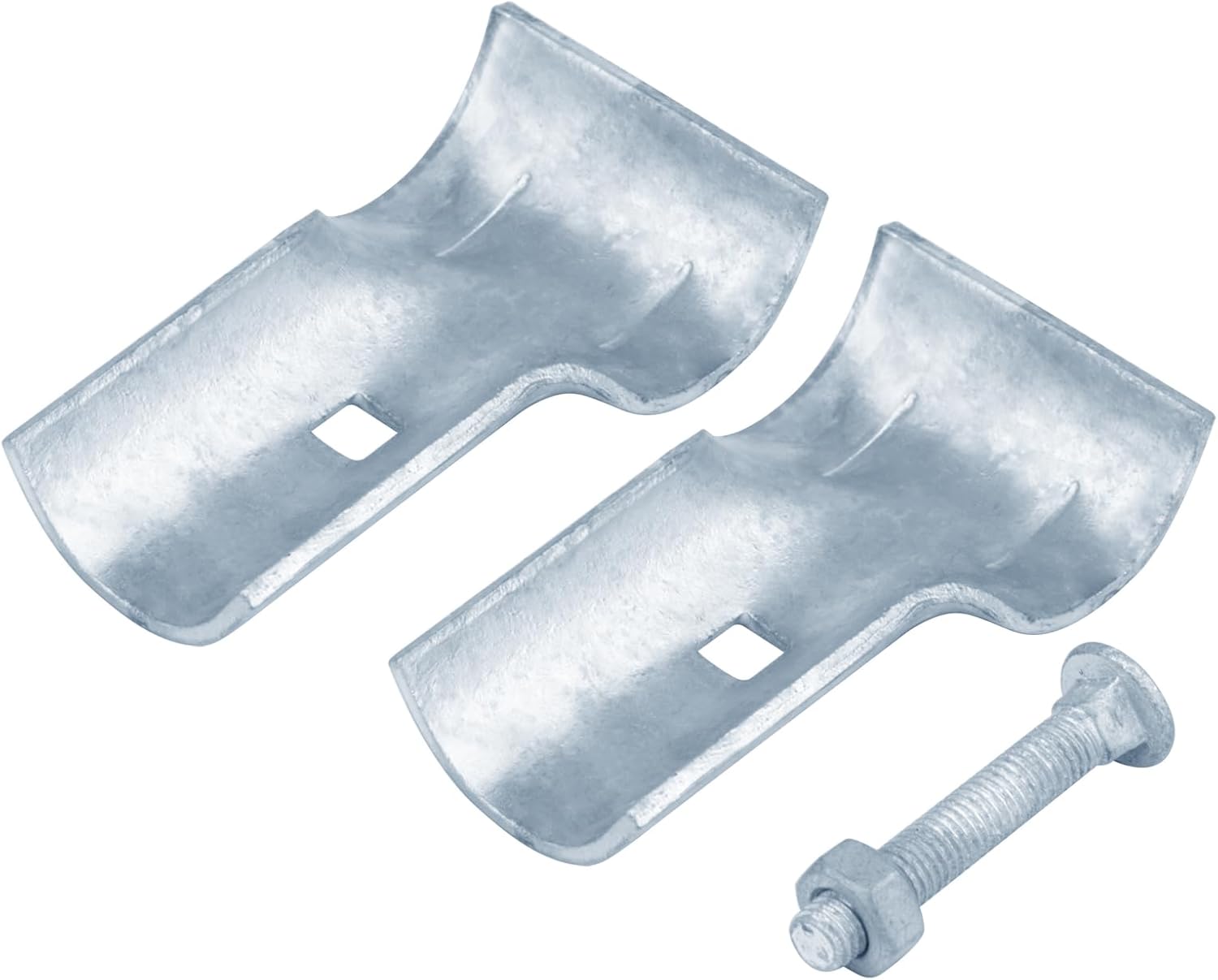 Paquete de 8 abrazaderas de tubo de riel extremo de 1-38 pulgadas x 1-38 pulgadas, conector de panel en T de 3 vías para valla de enlace de cadena
