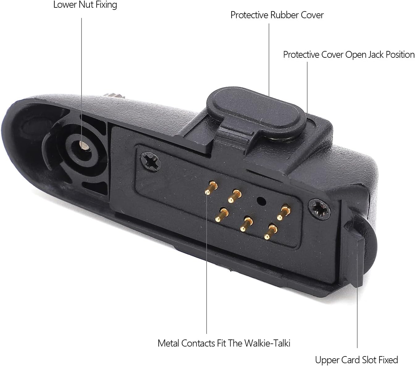 2 adaptadores para auriculares Walkie Talkie compatibles con Motorola GP328 HT75012501550 MTX850LS950 auriculares y micrófonos con enchufe de 2