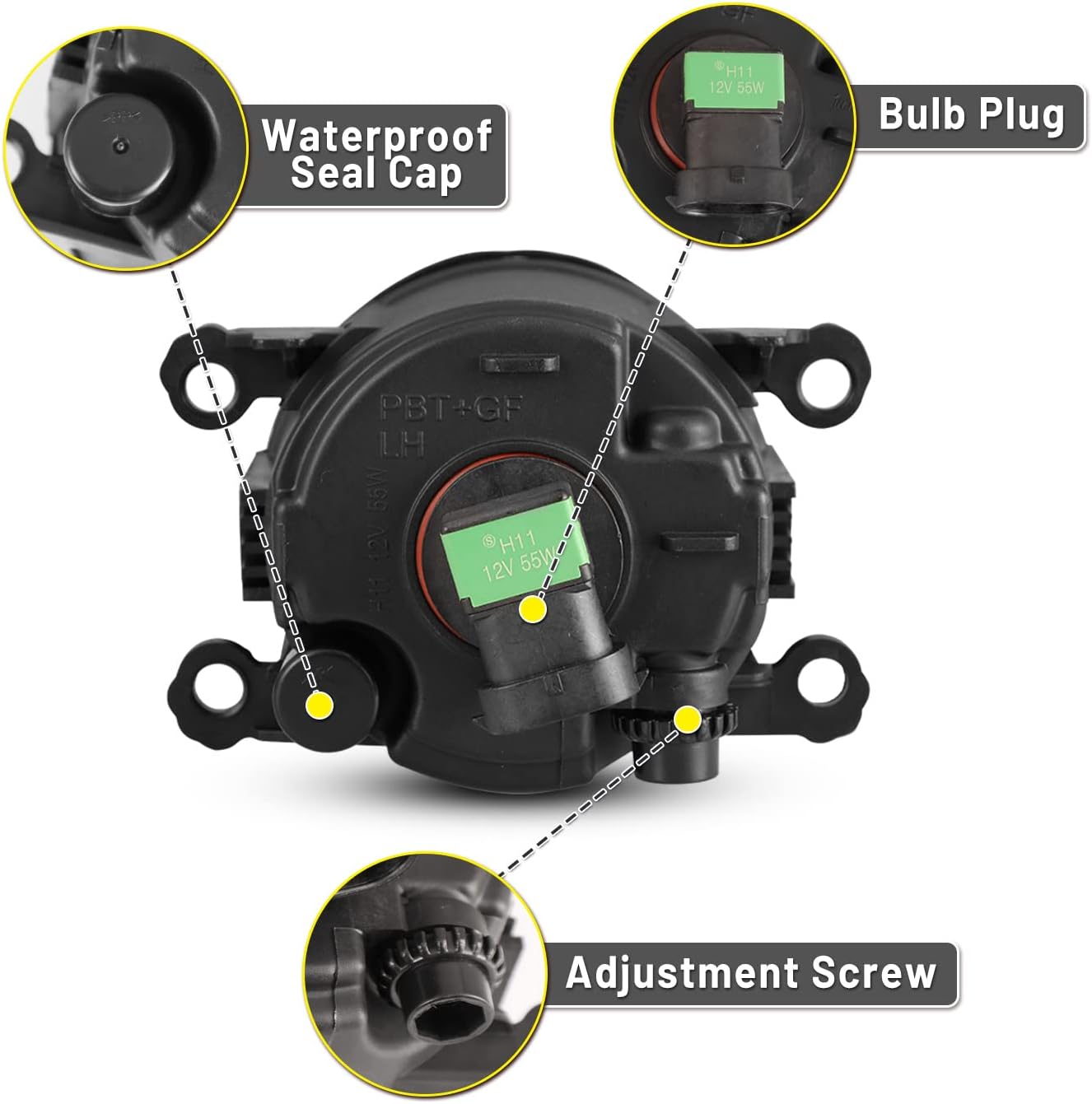 AUTOWIKI Lámparas antiniebla compatibles con Nissan Xterra Pathfinder Frontier compatible con TitanTitan XD Armada Driver Passenger Reemplazo 12V55W