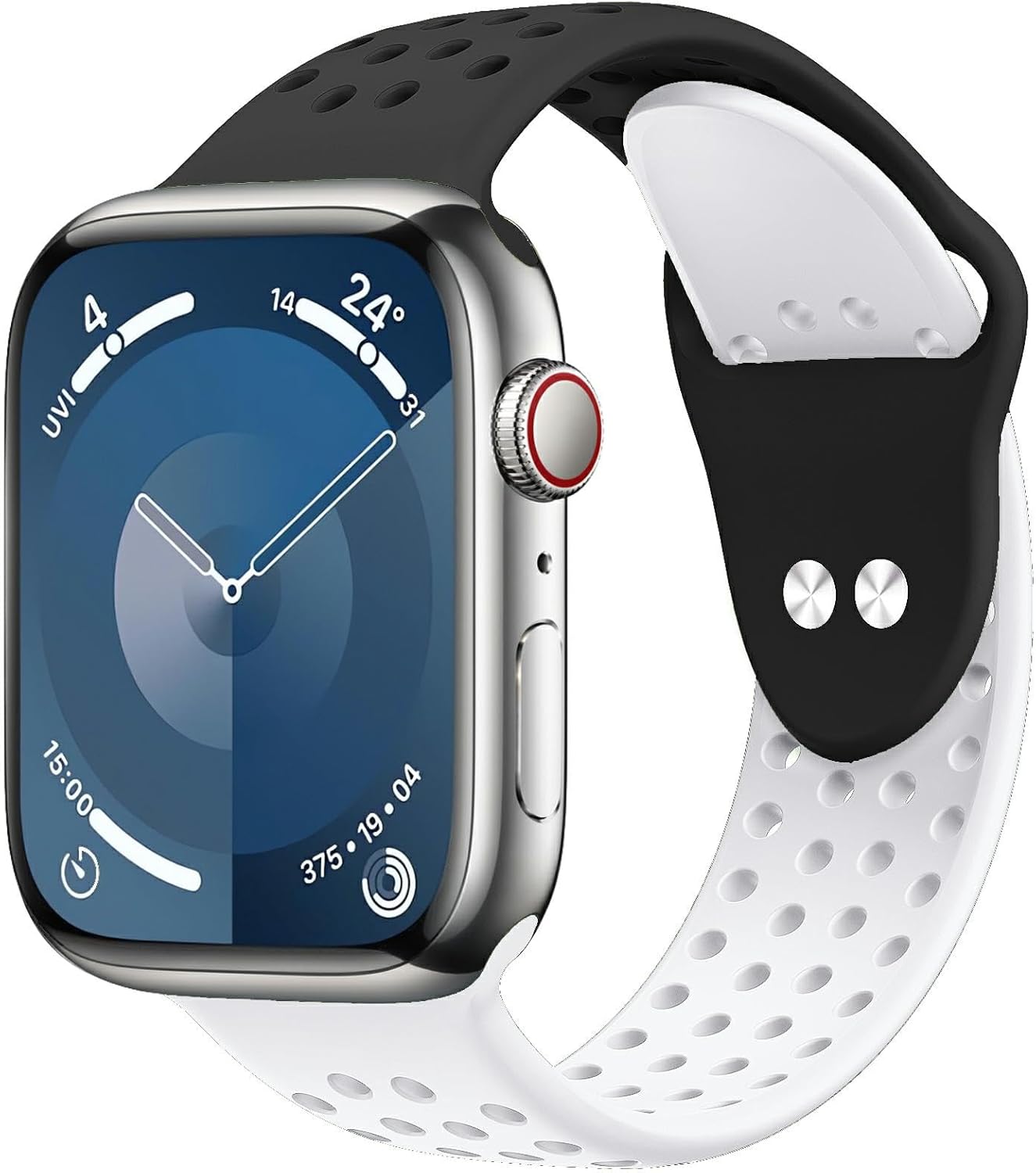 Toutouzhang Correas de silicona deportivas compatibles con Apple Watch Band SE Series 987654321Ultra de 1.496 in, 1.575 in, 1.614 in, 1.654 in,