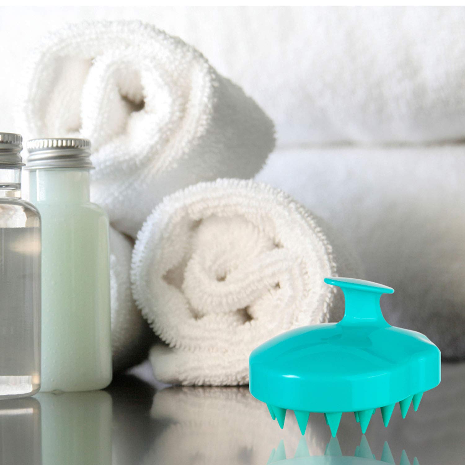 Cepillo de champú para el cabello, masajeador de cuero cabelludo, limpiador de cuero cabelludo, herramienta de lavado de cabello para todo tipo de