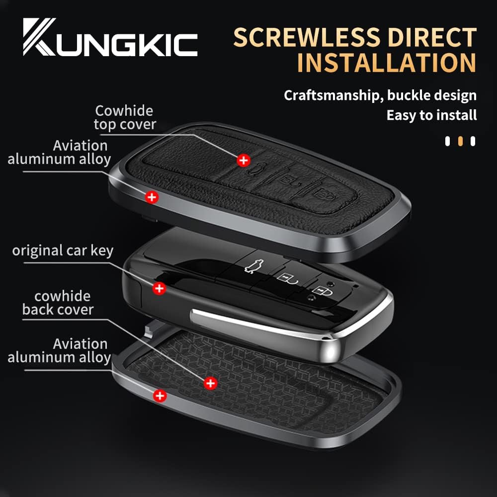 KUNGKIC Funda para llavero inteligente de coche para la serie Toyota, Azul