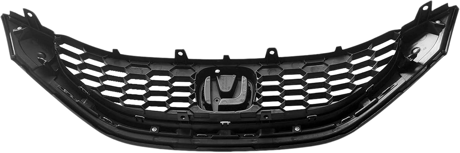 Para 2013 2014 2015 Honda Civic Sedan Parachoques Delantero Superior Parrilla WChrome Trim Parachoques Asamblea HO1200216