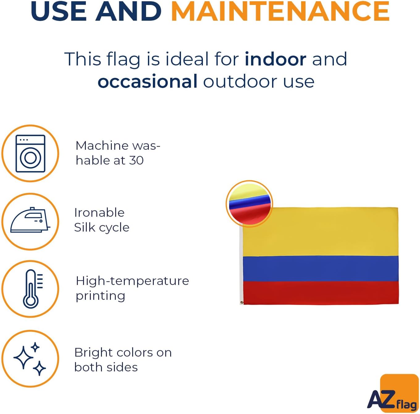 AZ FLAG Bandera de Colombia 2′ x 3′ – Banderas Colombianas 23.6 x 35.4 in – Banner 2×3 ft