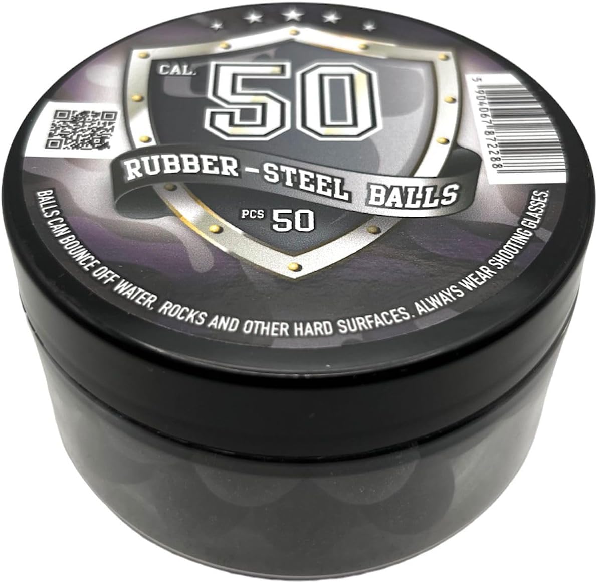 50 bolas de acero de goma dura de alta calidad, 0.10 oz, proyectiles reutilizables pesados, bolas de paintballs para entrenamiento en el hogar y