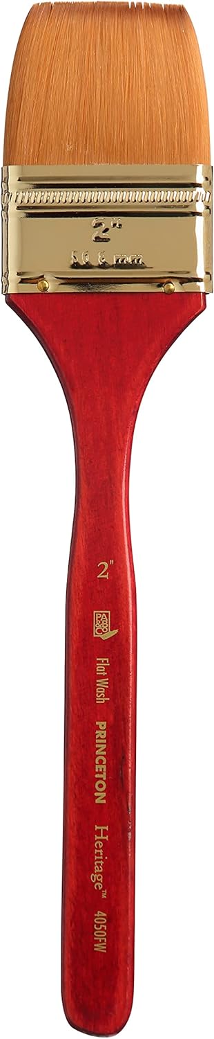 Princeton Heritage, Series 4050, pincel sintético para acuarela, lavado plano, 2