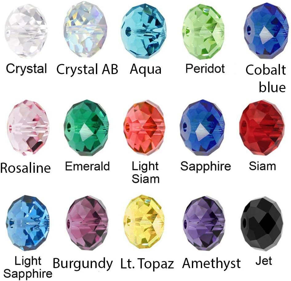 CCR625 – Cuentas sueltas de cristal checo facetadas de 0.236 in, espaciador de vidrio, azul cobalto (420-430 piezas) para joyería y manualidades