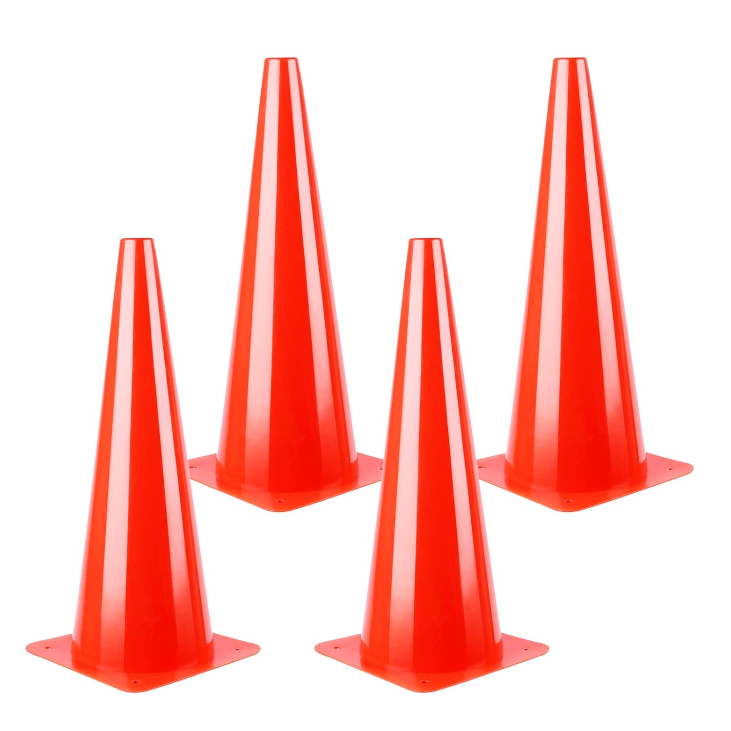 Conos de tráfico de 18 pulgadas, conos de estacionamiento de seguridad de plástico, conos marcadores de campo de agilidad para fútbol, baloncesto,