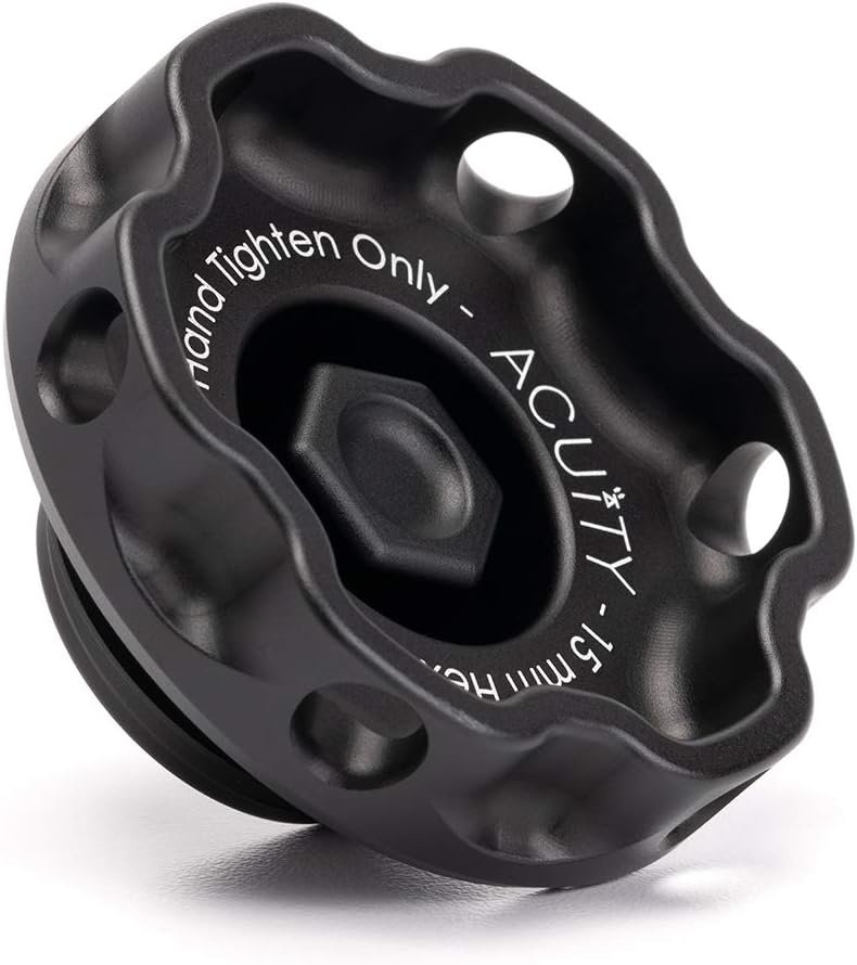 Tapón de aceite Podium en negro satinado para HondasAcuras