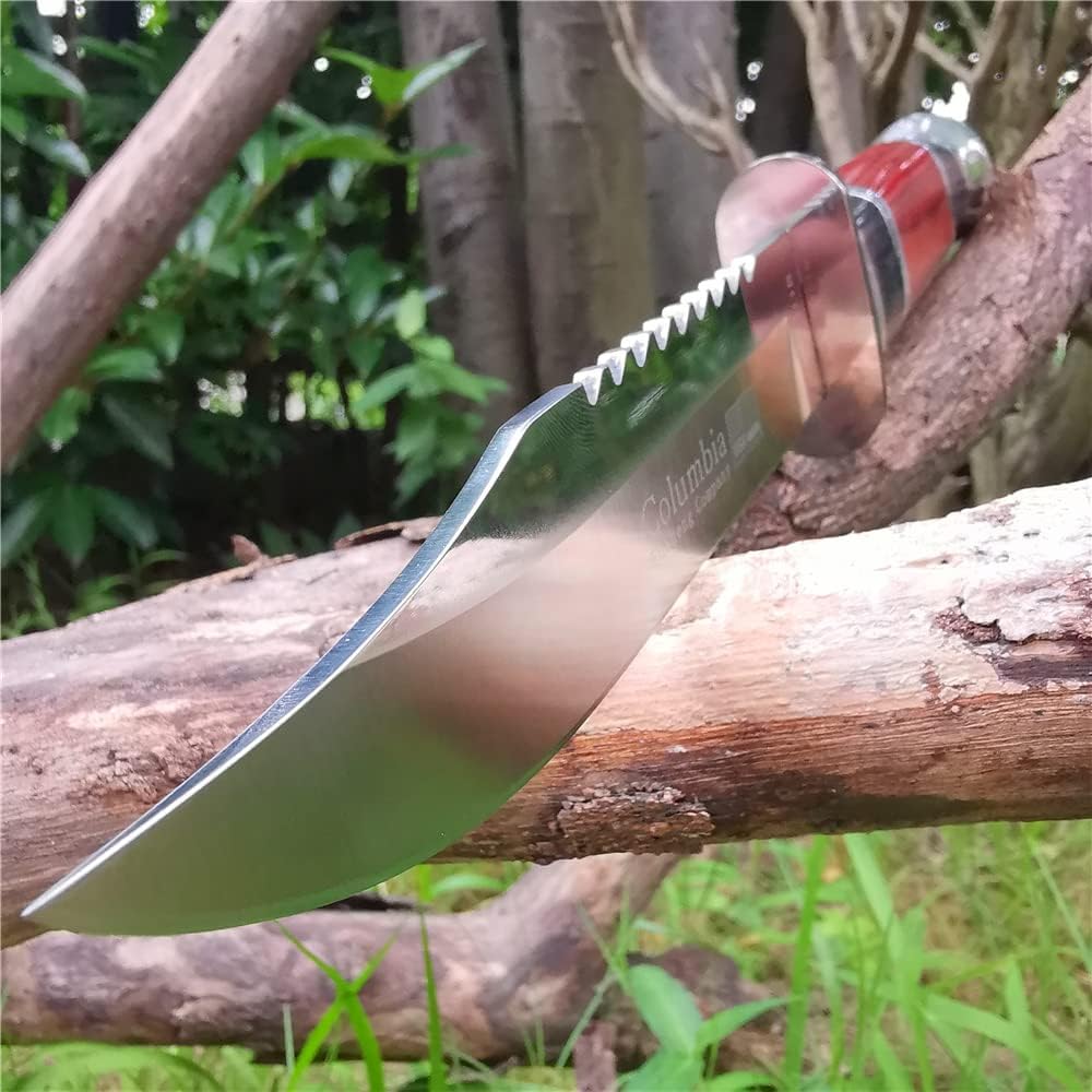 DOOM BLADE Cuchillo de caza de hoja fija de 10.63 pulgadas con funda para acampar senderismo pesca – Tipo de cuchillo Bowie