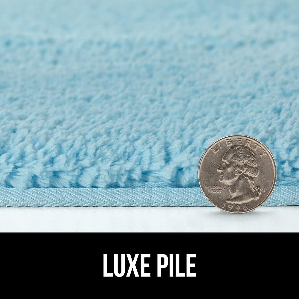 Gorilla Grip – Alfombra de baño, absorbente, suave, gruesa, lavable a máquina, microfibra, se seca rápidamente, tapetes para baño, ducha, bañera y