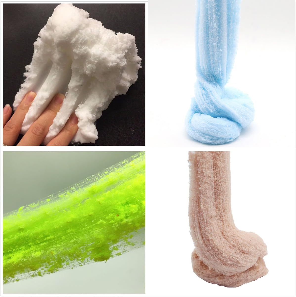 Paquete de 5 paquetes de limo de nube de doble color con menta, limón, café, panda, melocotón, juguete para aliviar el estrés, súper suave y