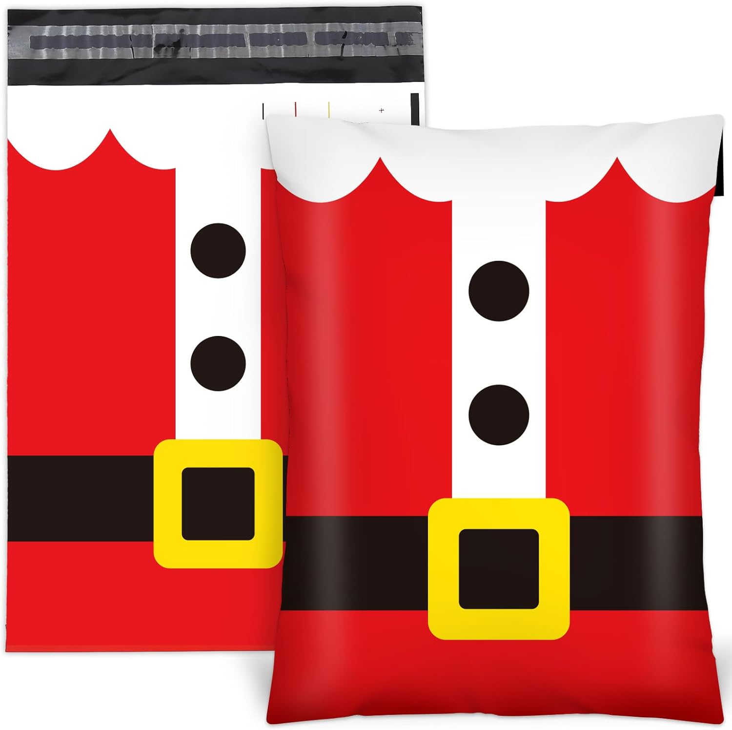 AnyDesign – 100 sobres de polietileno de Navidad de 10 x 13 pulgadas, bolsas de envío con diseño clásico de Papá Noel, bolsas de envío con