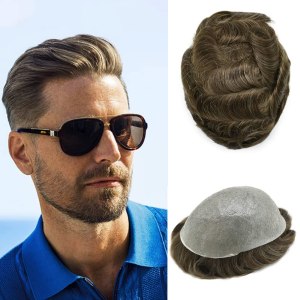 Tupé para hombre, pieza de cabello humano real, sistema de reemplazo para hombres, piel ultrafina, tupé, línea capilar natural, tupé para hombre, Tupé para hombre, pieza de cabello humano real, sistema de reemplazo para hombres, piel ultrafina, tupé, línea capilar natural, tupé para hombre,