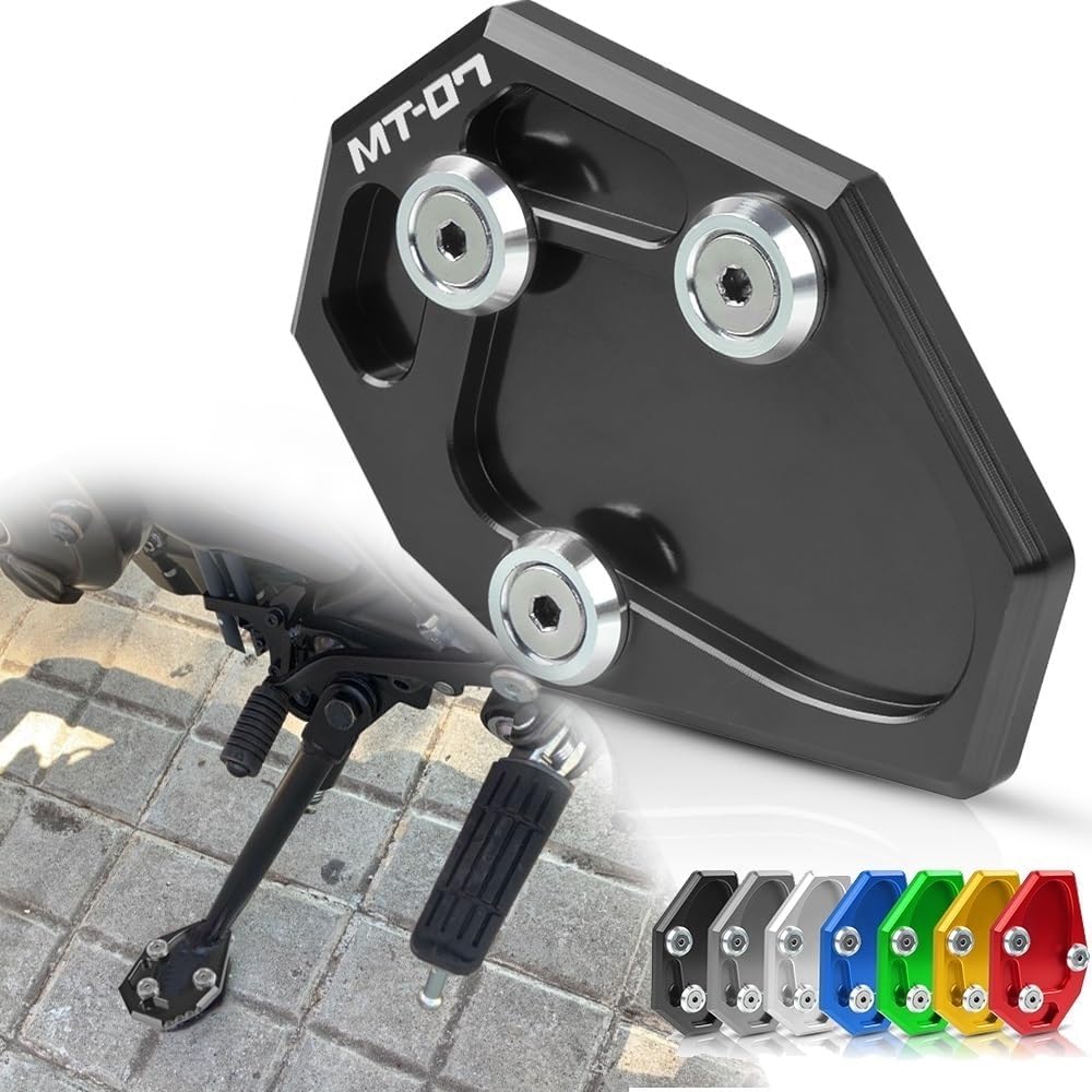 Motorcycle Side Stand pad Motorcycle Side Stand Kickstand Motorbike Sidestand Plate Enlarge Extension for Y&AMAHA MT-07 MT07 MT07 2013 2014