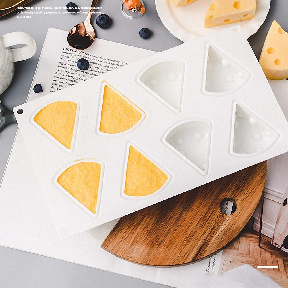 2 moldes de silicona para queso 3D, molde en forma de queso para hornear postre mousse para pasteles, herramientas de pastelería, herramientas de