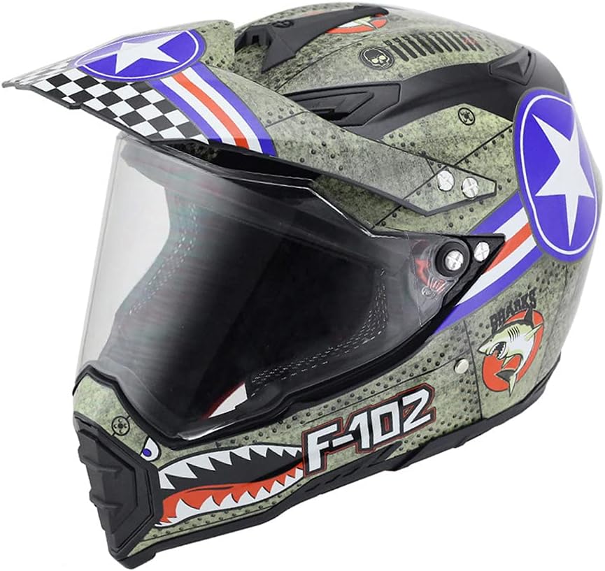 Casco de motocicleta Dual Sport Off Road con certificación ATV D.O.T
