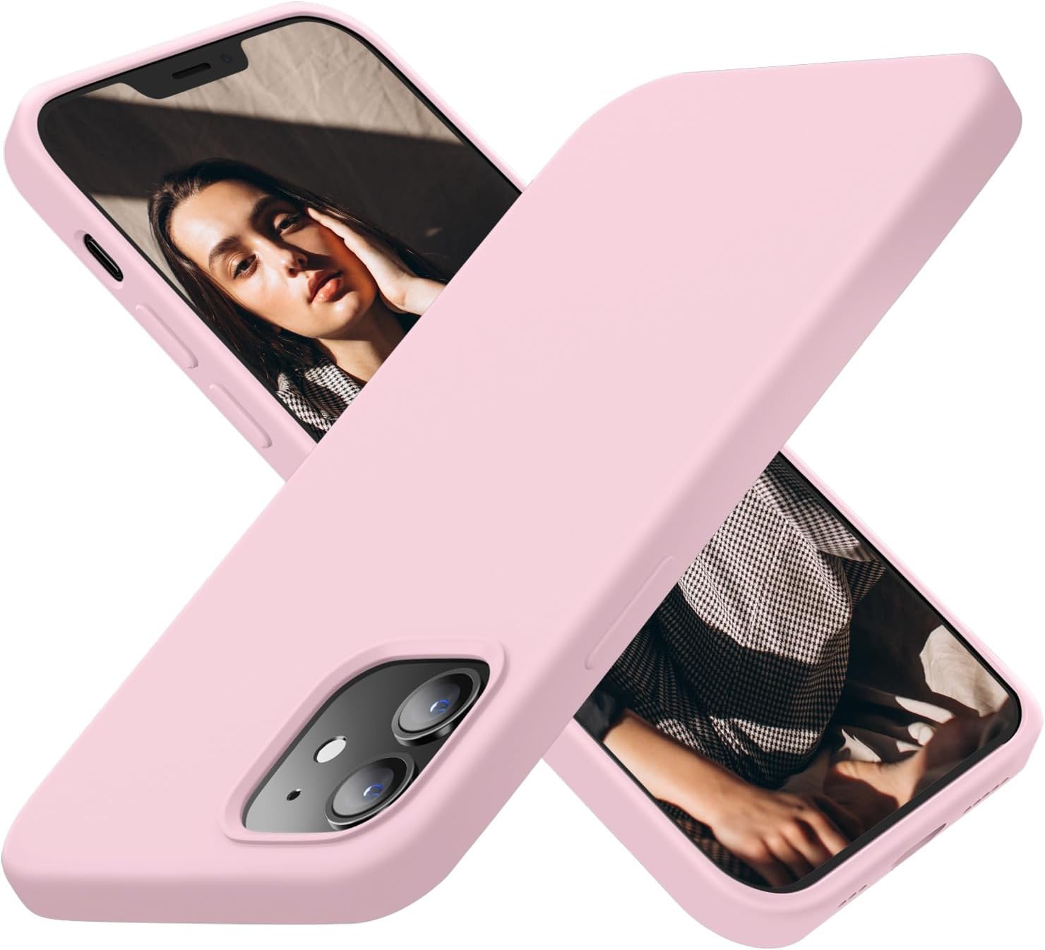 Cordking Funda diseñada para iPhone 12, diseñada para iPhone 12 Pro, funda de silicona a prueba de golpes con forro de microfibra suave antiarañazos