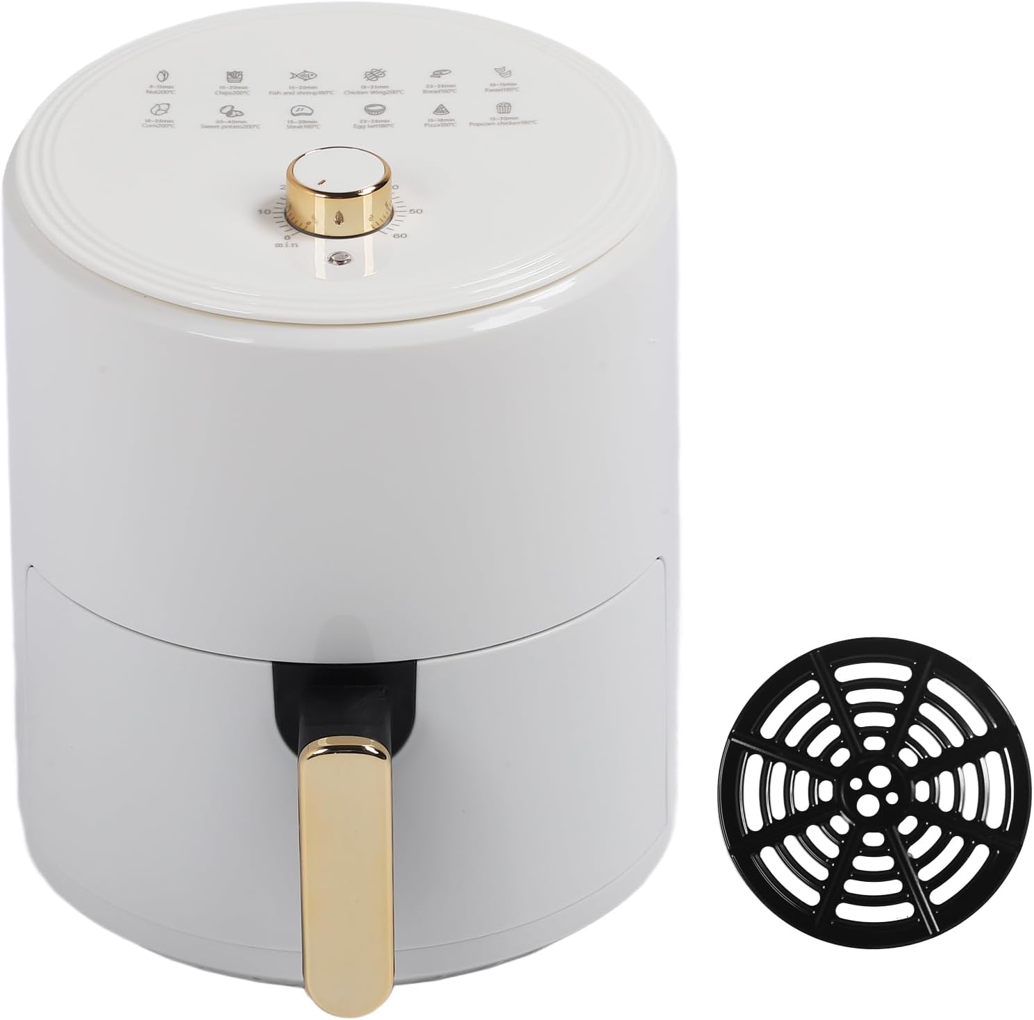 Freidora de aire, freidora de aire caliente eléctrica antiadherente de gran capacidad, freidora de aire de aceite saludable con temporizador
