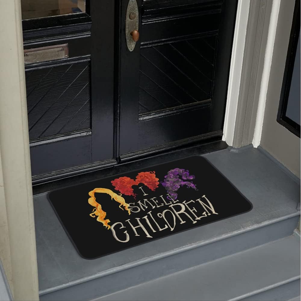 Felpudo decorativo para niños de Halloween I Smell de 17 x 29 pulgadas, antideslizante y lavable, alfombra de bienvenida de temporada para