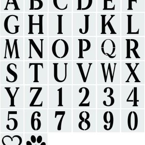 Plantillas de letras grandes para pintar sobre madera, plantillas de alfabeto de 7 pulgadas para letras de madera, plantillas de números duraderas Plantillas de letras grandes para pintar sobre madera, plantillas de alfabeto de 7 pulgadas para letras de madera, plantillas de números duraderas