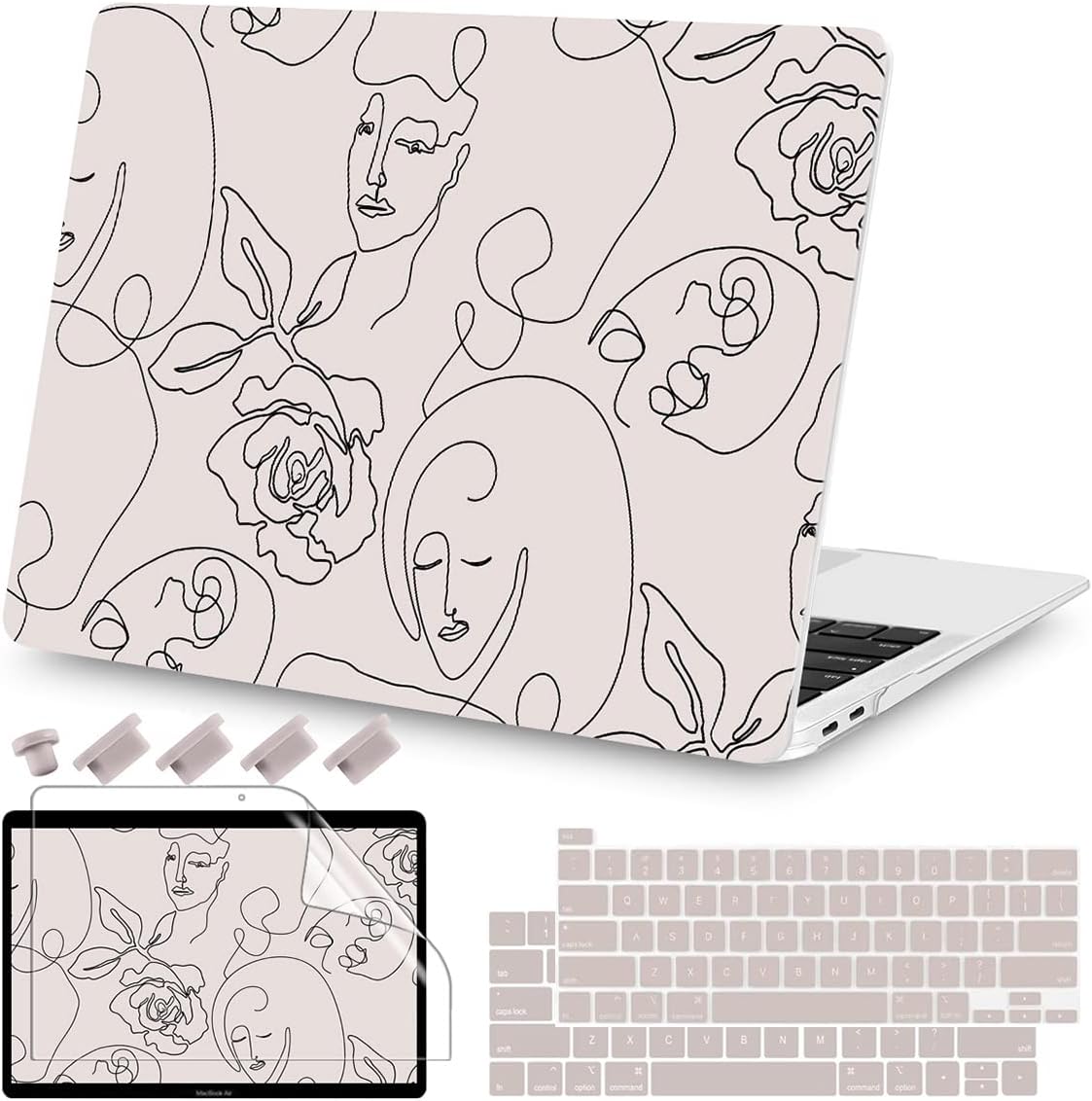 Teryeefi Funda para MacBook Pro de 13 pulgadas A2338 M1 M2 A2289 A2251 A2159 A1989 A1706 (versión 2016-2022), carcasa rígida y cubierta de teclado y