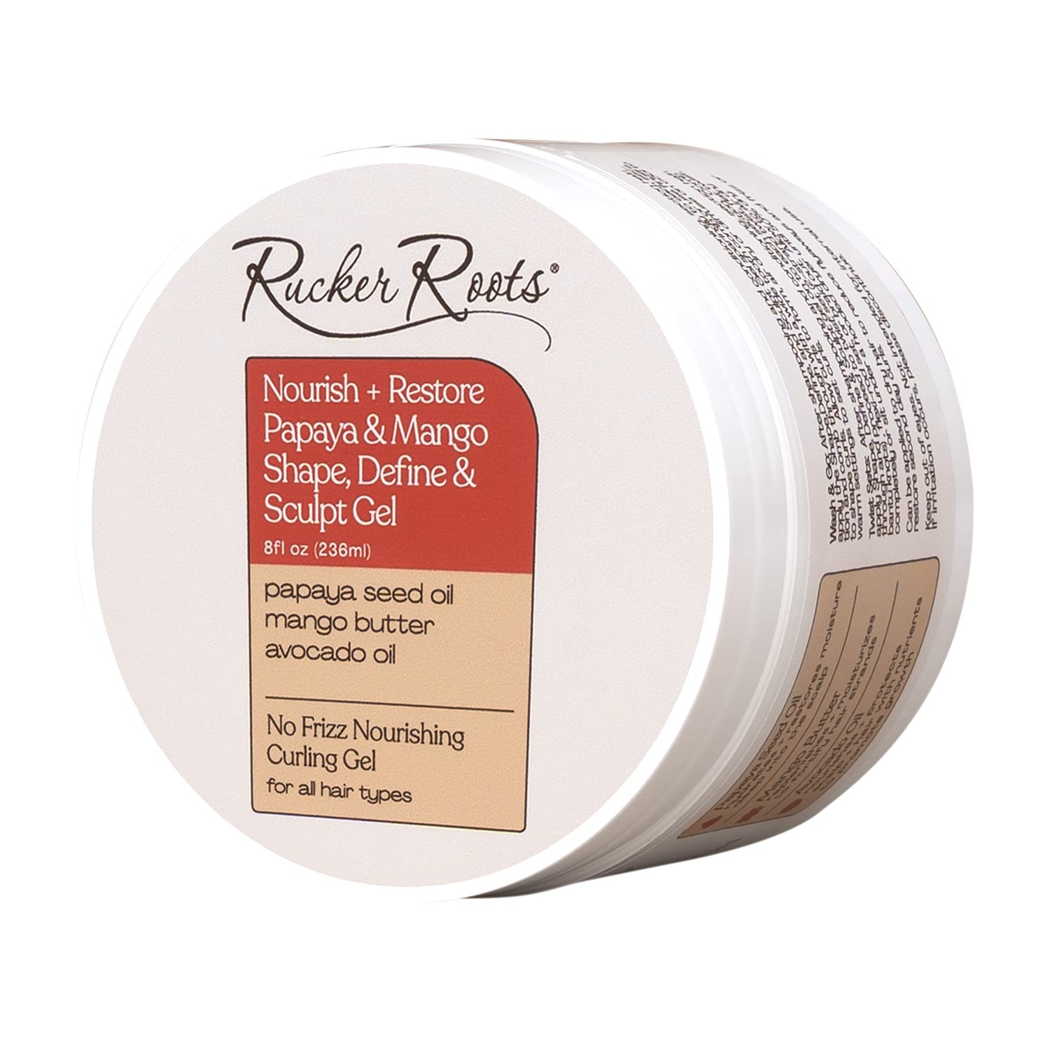 Rucker Roots Nutre y restaura la forma de papaya y mango, define y esculpe el gel