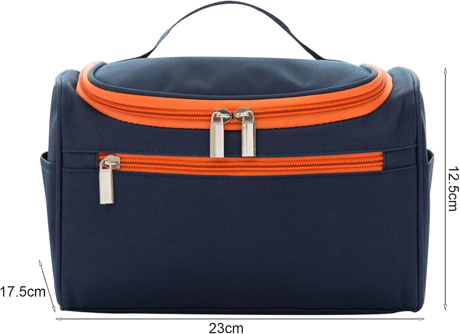Maquillage Organizador con agarre de tela Oxford cómoda bolsa de mano para maquillaje negro