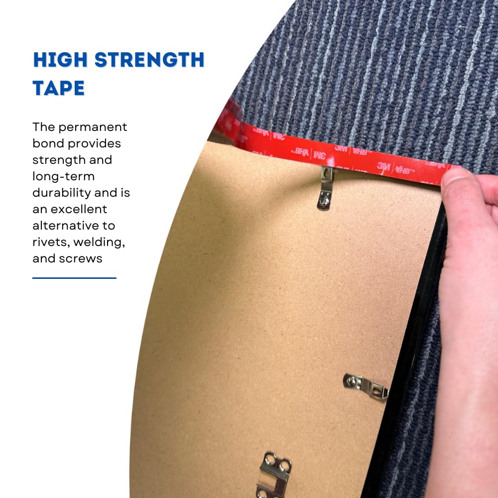 Rollo de cinta 3M VHB 5952 de 1 pulgada x 108 pies, cinta de espuma acrílica de doble cara, cinta de montaje industrial resistente, de alta unión,