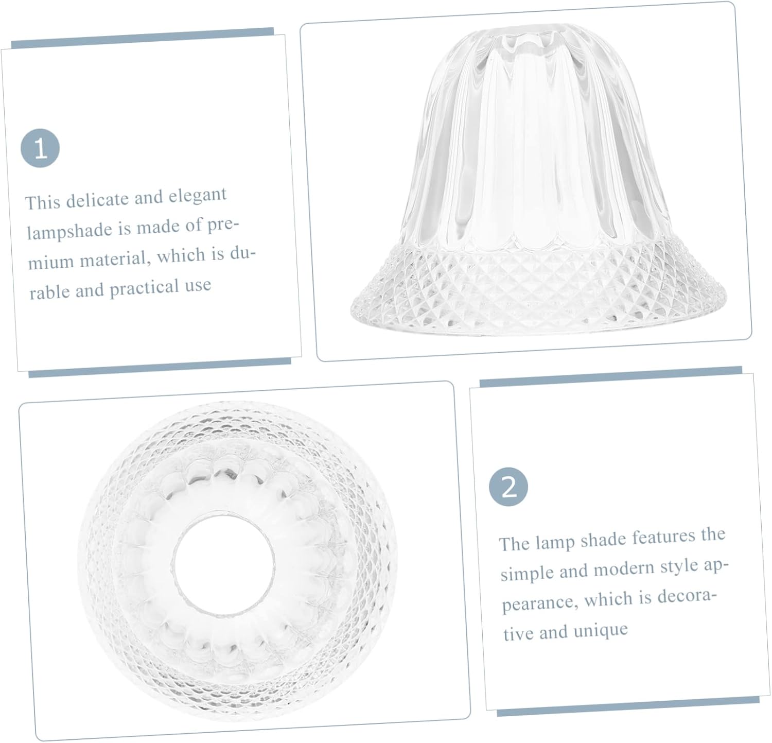 OSALADI Pantalla de cristal transparente Lámpara de techo Lámpara de techo Globos de vidrio Pantalla de luz de acento de vidrio Lámpara de pared