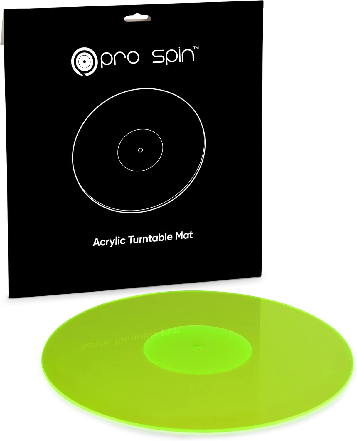 Green Glow – Tapete acrílico para tocadiscos vintage de vinilo de 12 pulgadas, cubierta antiestática, reduce el ruido y los sonidos de la estática y