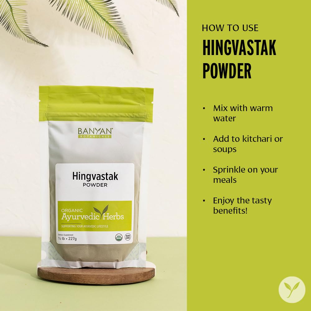 Banyan Botanicals Hingvastak Polvo  Hingvastak orgánico con Asafoetida sin gluten y hierbas para la digestión  Apoya un sistema digestivo saludable*