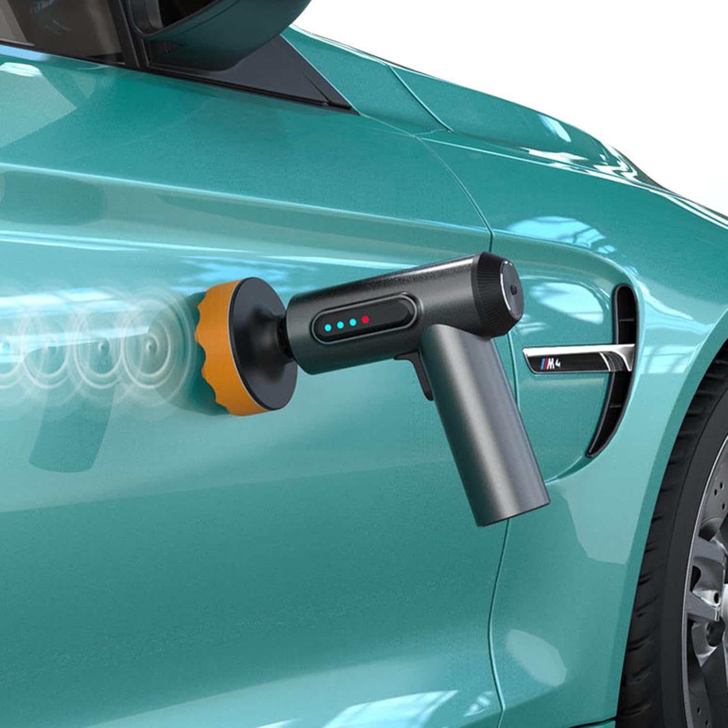 Cordless Car Buffer Polisher, Lightweight Brushless Car Polisher with 2000mah Lithium Rechargeable Battery 1300rpm 3 Polishing Pads Kit, Portable