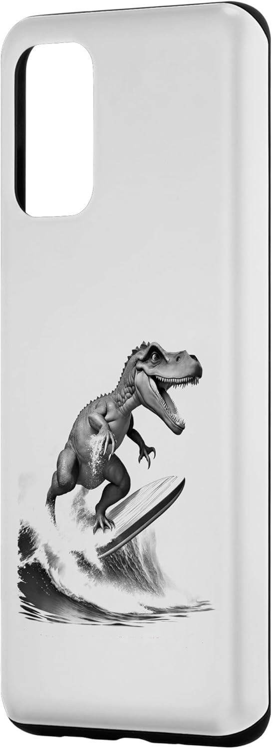 Galaxy S20+ Jurassic rad-asaurus shredder surfing dinosaur t-rex Case