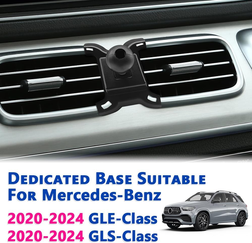 Soporte de teléfono para automóvil Mercedes Benz Clase GLE 2020-2024 y Clase GLS 2020-2024 compatible con funda gruesa Soporte de teléfono celular,