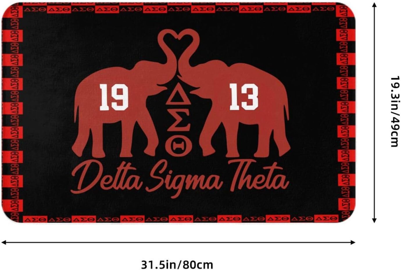Alfombra de juego con logotipo de elefante, 20 x 32 pulgadas, antideslizante, suave, para sala de estar, comedor, puerta delantera, entrada exterior