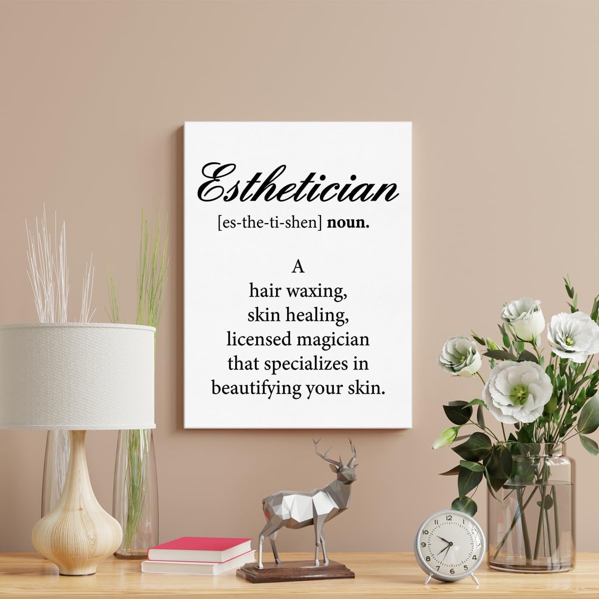Esteticista – Póster de definición de esteticista para pared, pintura enmarcada para el hogar, sala de belleza, sala de belleza, decoración de