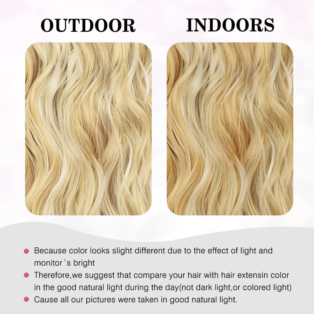 AISI BEAUTY Extensiones de cabello con pinzas, 4 piezas de 20 pulgadas, largo, ondulado, sintético, grueso, extensiones de cabello natural para