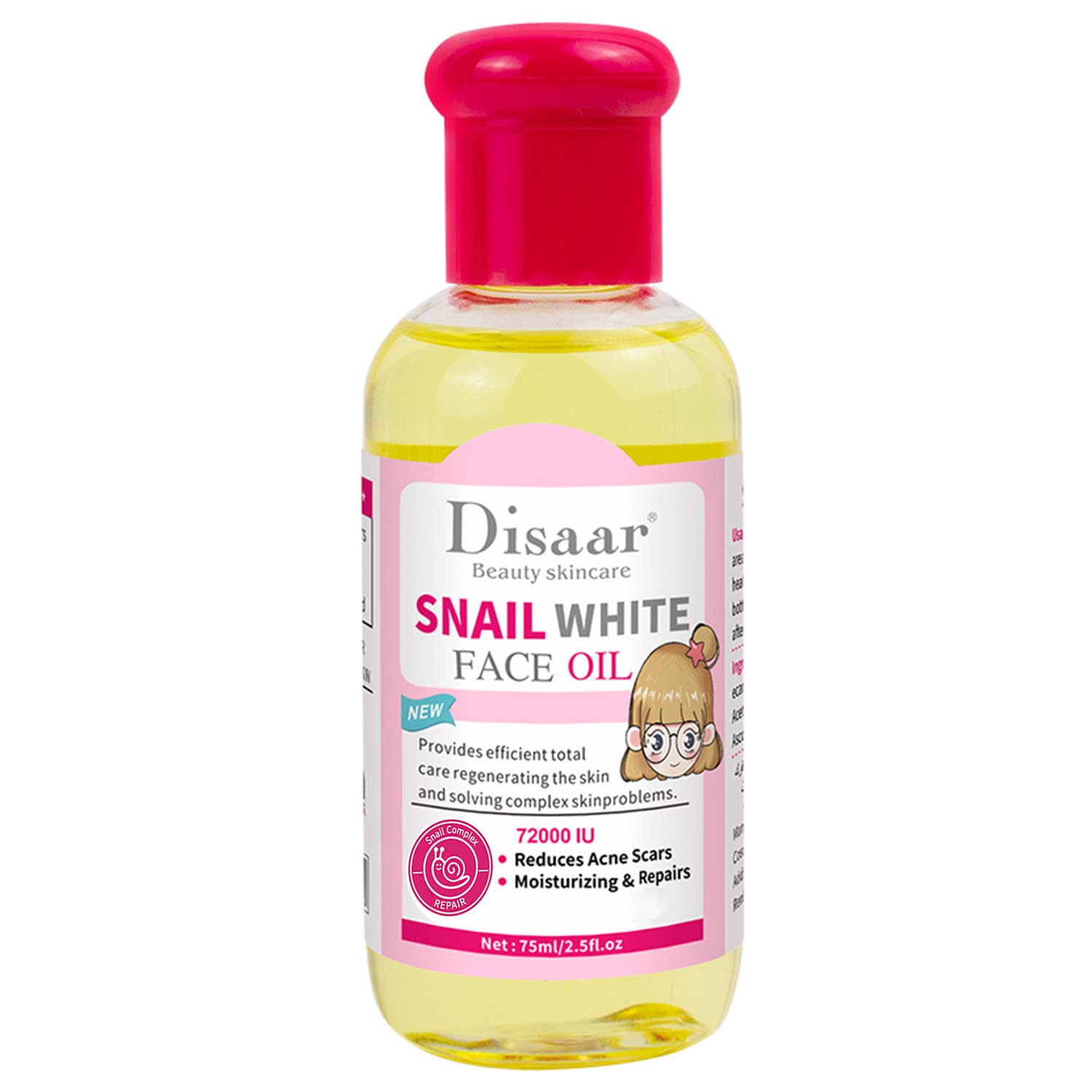 Caracol Cara Aceite Corporal Reduce las Cicatrices del Acné Hidratante Cuidado de la Piel Facial Seca Reparaciones 2.5 fl oz2.5fl.oz
