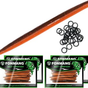 FONMANG – 80 gusanos locos para pesca de lubina con 30 juntas tóricas, gusanos de plástico suave, kit de señuelo de pesca Senko, 4 pulgadas y 5 FONMANG – 80 gusanos locos para pesca de lubina con 30 juntas tóricas, gusanos de plástico suave, kit de señuelo de pesca Senko, 4 pulgadas y 5