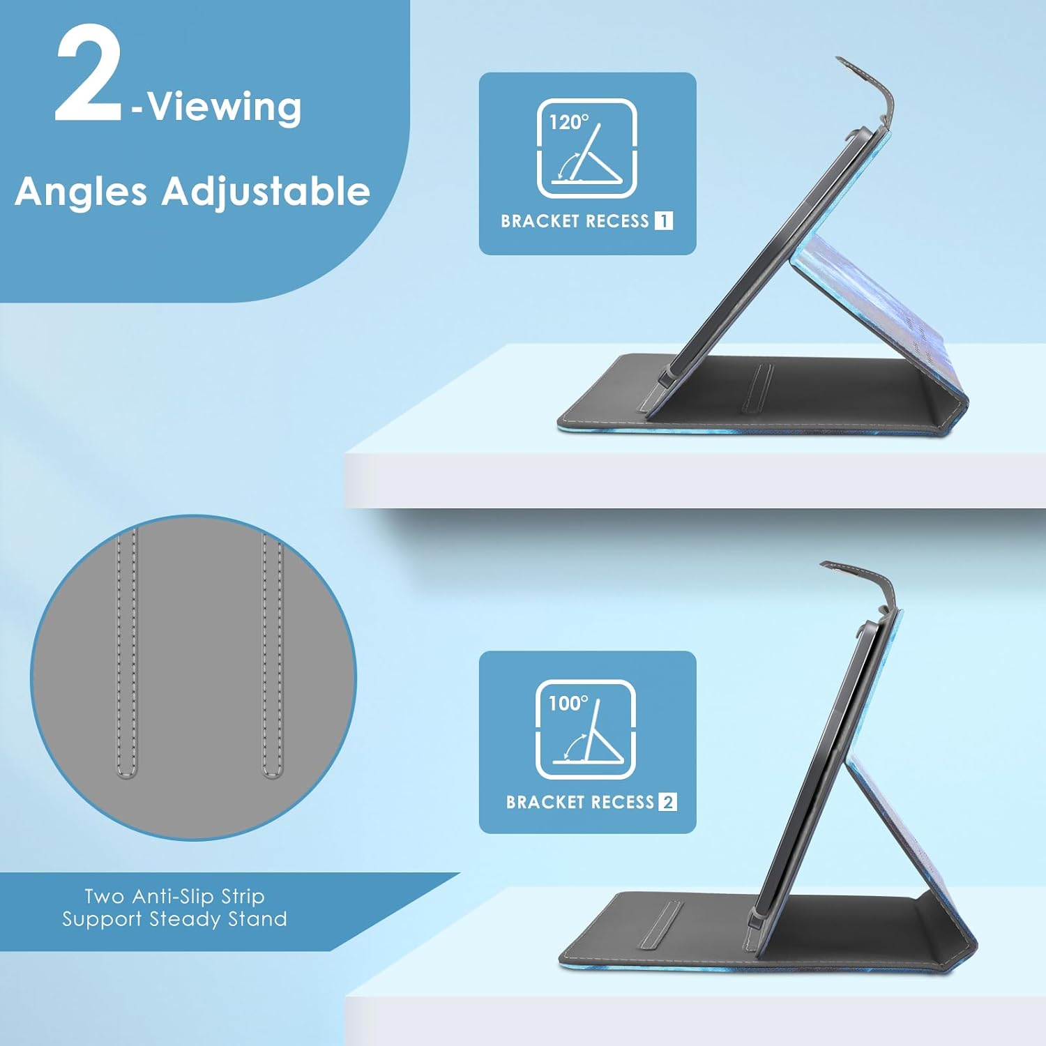 DETUOSI Funda para tablet Android de 10 pulgadas para Okaysea 10.1, Moderness 10.1, Blackview Tab 7 10.1, TCL TAB MAX 10.4, Novojoy 10.1, BaKEN