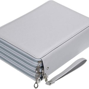BTSKY – Organizador de lápices de colores con 200 ranuras, estuche de piel sintética de lujo con correa removible para lápices de colores, lápices BTSKY – Organizador de lápices de colores con 200 ranuras, estuche de piel sintética de lujo con correa removible para lápices de colores, lápices