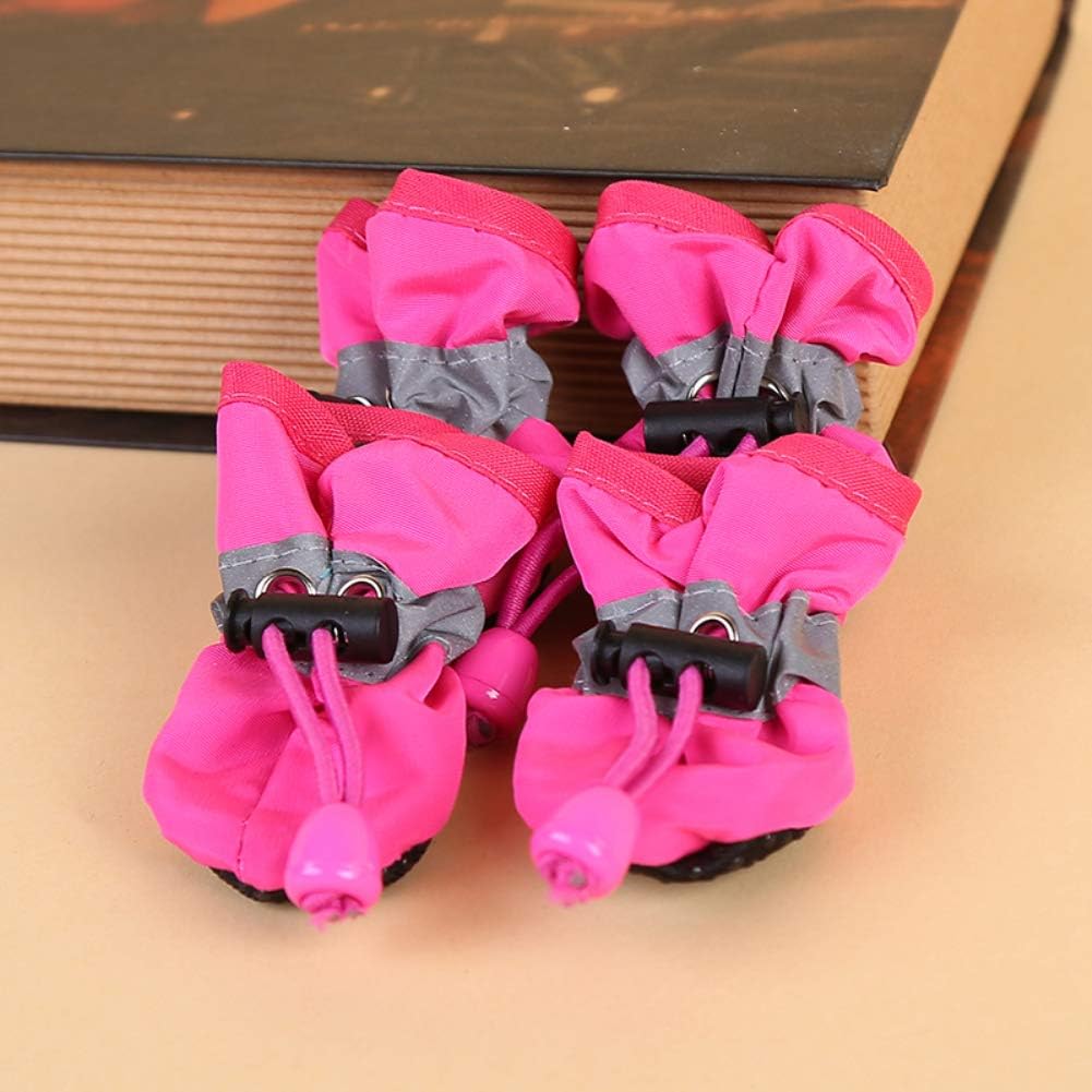 Zapatos para mascotas, botas para perros, protege las patas de perro, 4 unidadesjuego de botas de lluvia cálidas de invierno para mascotas, zapatos