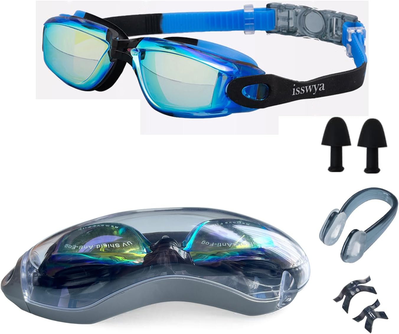 Gafas de natación antivaho sin fugas, protección completa para adultos, hombres, mujeres y jóvenes