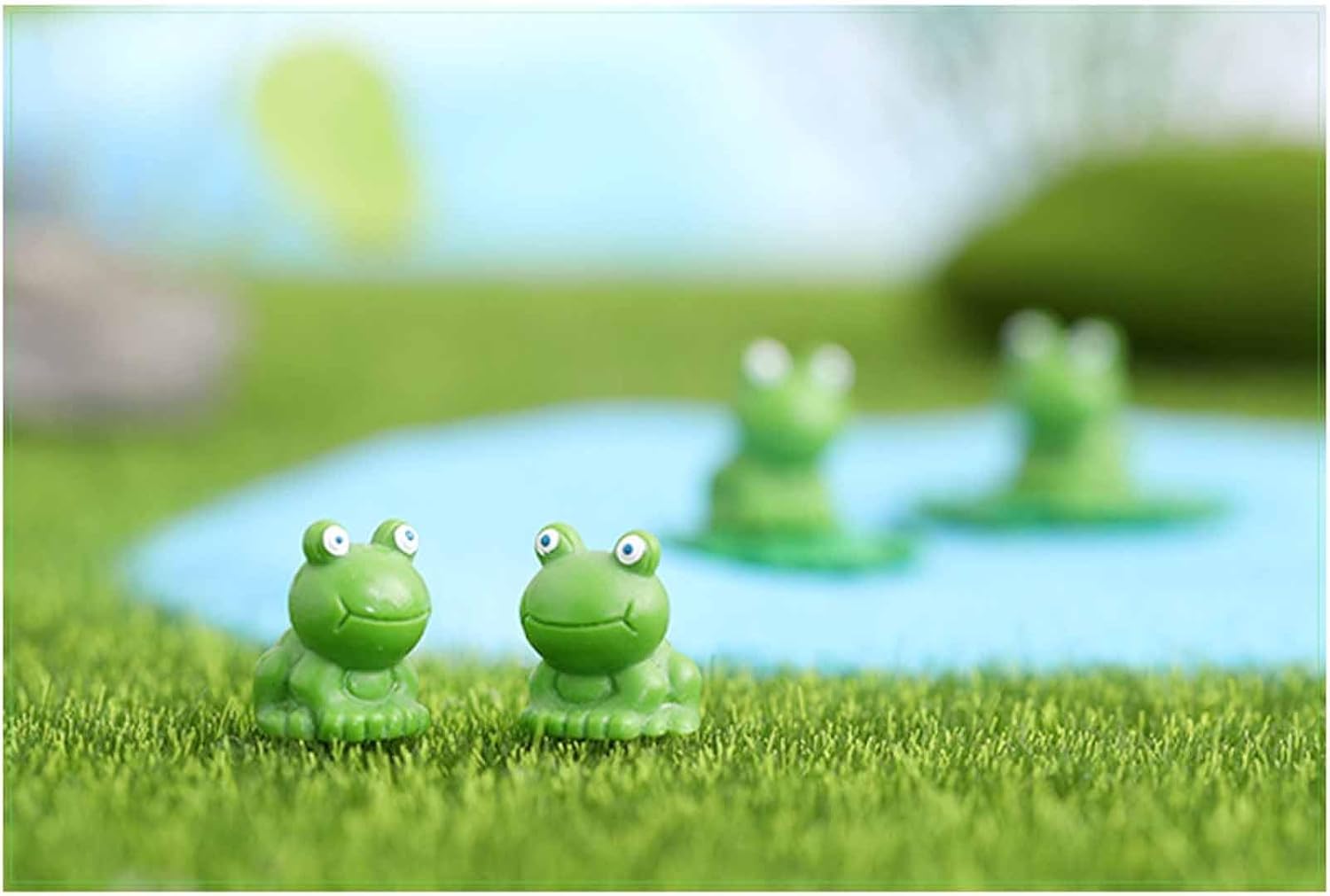 Mini Frogs 100200 unidades, decoración de jardín de ranas pequeñas, figuras de rana verde, decoración en miniatura para el hogar, pequeñas ranas de